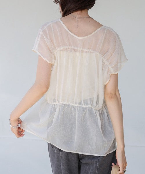 Bab Reversible Gather Blouse◇Reversible Blouse to Change the Look as You Like
