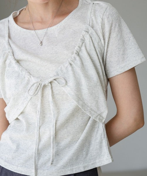 Bab Bustier-Layered Design Top – Soft Cotton-Blend for Summer Comfort