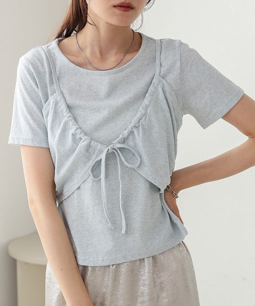 Bab Bustier-Layered Design Top – Soft Cotton-Blend for Summer Comfort