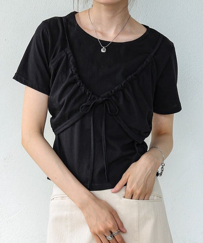 Bab Bustier-Layered Design Top – Soft Cotton-Blend for Summer Comfort
