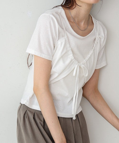 Bab Bustier-Layered Design Top – Soft Cotton-Blend for Summer Comfort