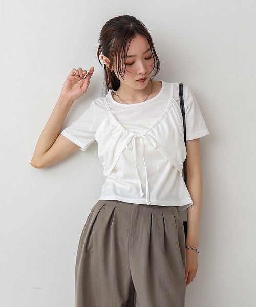 Bab Bustier-Layered Design Top – Soft Cotton-Blend for Summer Comfort