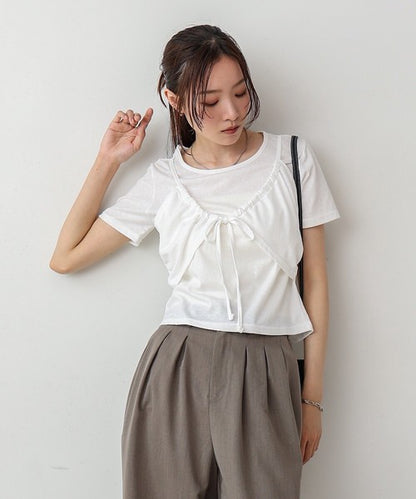 Bab Bustier-Layered Design Top – Soft Cotton-Blend for Summer Comfort
