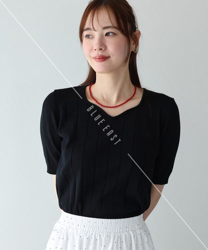 Sweater/Knitwear Summer Knit Crew Neck Knit Tops 5/10 length