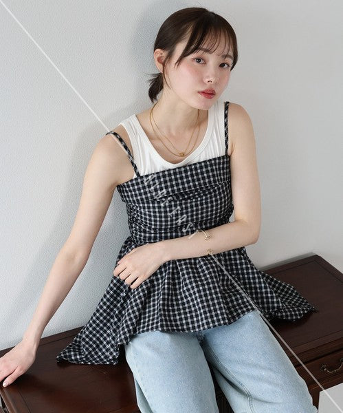 Button Shirt/Blouse Asymmetrical Camisole Bustier