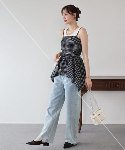 Button Shirt/Blouse Asymmetrical Camisole Bustier