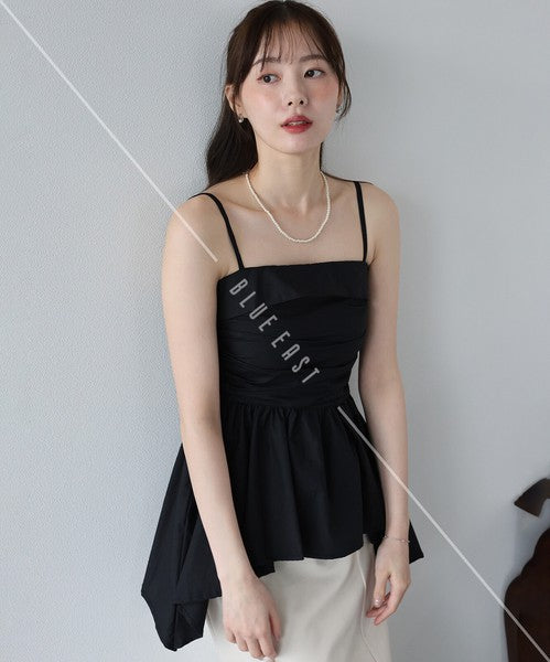 Button Shirt/Blouse Asymmetrical Camisole Bustier