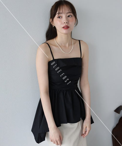 Button Shirt/Blouse Asymmetrical Camisole Bustier