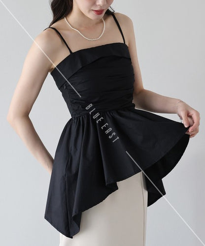 Button Shirt/Blouse Asymmetrical Camisole Bustier