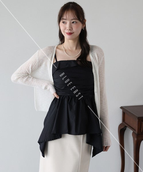 Button Shirt/Blouse Asymmetrical Camisole Bustier