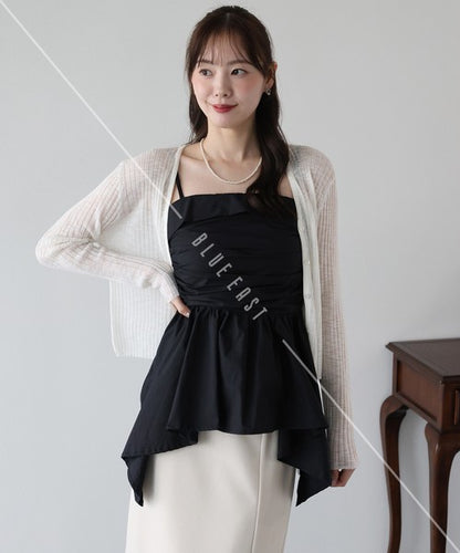 Button Shirt/Blouse Asymmetrical Camisole Bustier