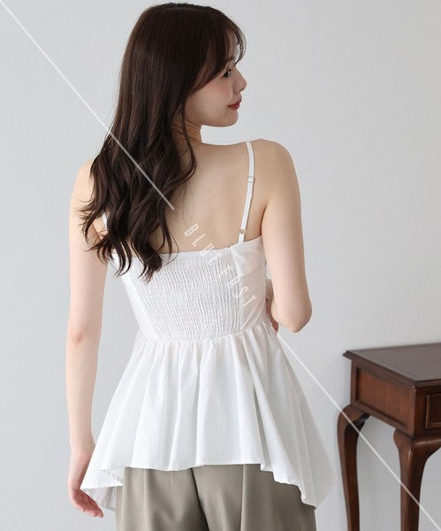 Button Shirt/Blouse Asymmetrical Camisole Bustier