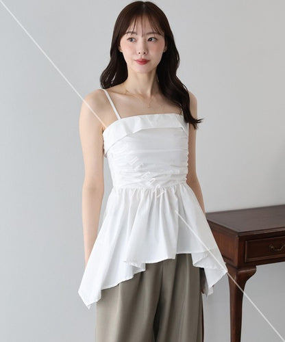 Button Shirt/Blouse Asymmetrical Camisole Bustier