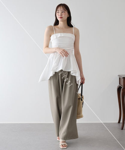 Button Shirt/Blouse Asymmetrical Camisole Bustier