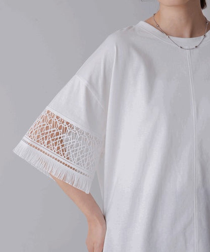 Lace Sleeve T-Shirt◇Lace Sleeve Detail