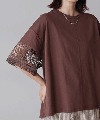 Lace Sleeve T-Shirt◇Lace Sleeve Detail