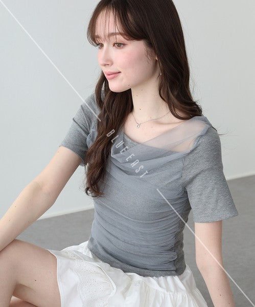 T-shirt Ladies fashion Cut-and-sew