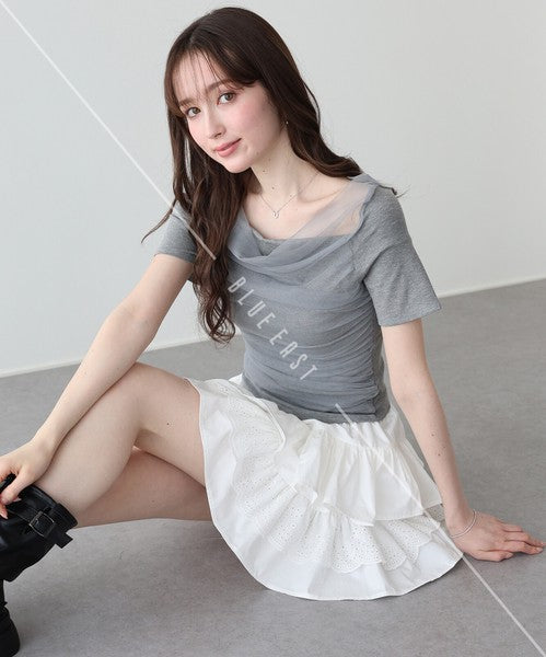 T-shirt Ladies fashion Cut-and-sew