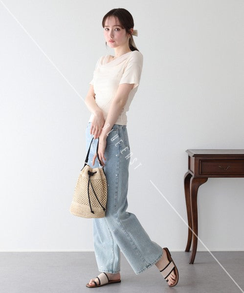 T-shirt Ladies fashion Cut-and-sew