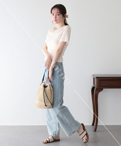 T-shirt Ladies fashion Cut-and-sew