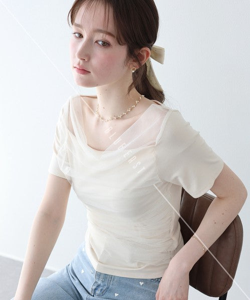 T-shirt Ladies fashion Cut-and-sew