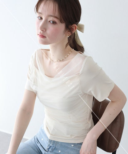 T-shirt Ladies fashion Cut-and-sew