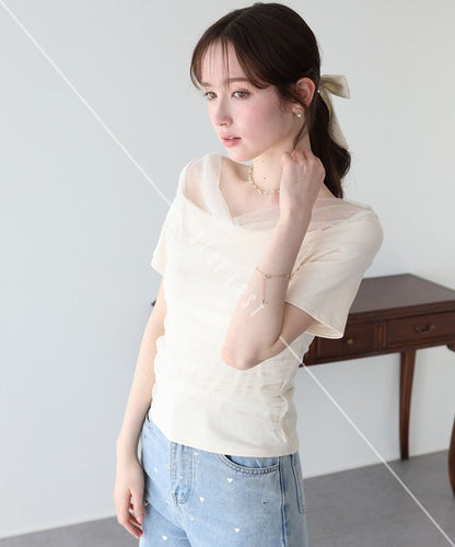 T-shirt Ladies fashion Cut-and-sew