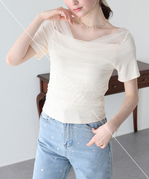 T-shirt Ladies fashion Cut-and-sew