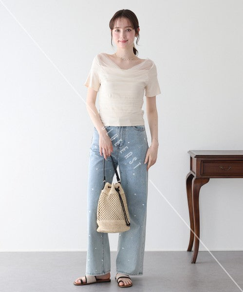 T-shirt Ladies fashion Cut-and-sew