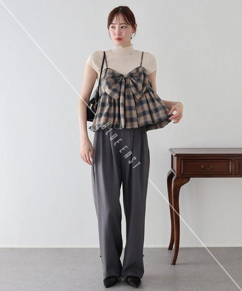 Camisole Ladies fashion Check Bustier