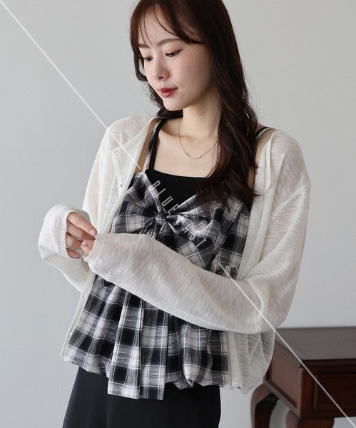 Camisole Ladies fashion Check Bustier
