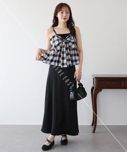 Camisole Ladies fashion Check Bustier