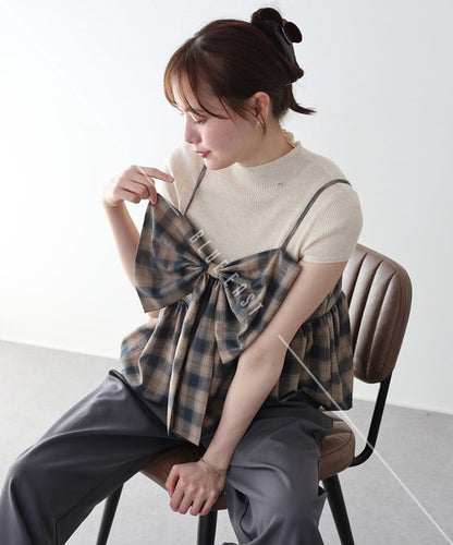 Camisole Ladies fashion Check Bustier