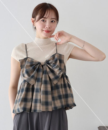 Camisole Ladies fashion Check Bustier