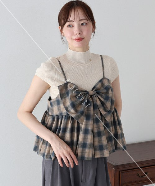Camisole Ladies fashion Check Bustier