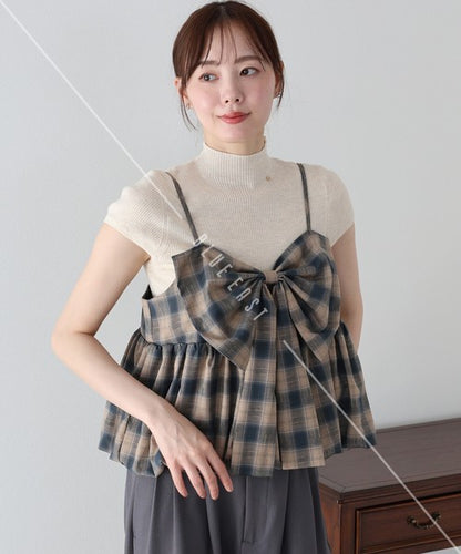 Camisole Ladies fashion Check Bustier