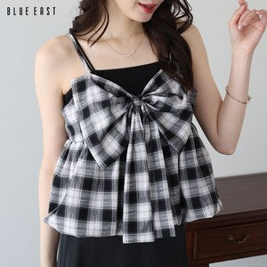 Camisole Ladies fashion Check Bustier