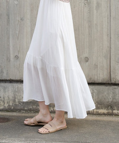 Rayon Crepe Smocking Dress◇Smooth Crepe Fabric in 100% Indian Cotton