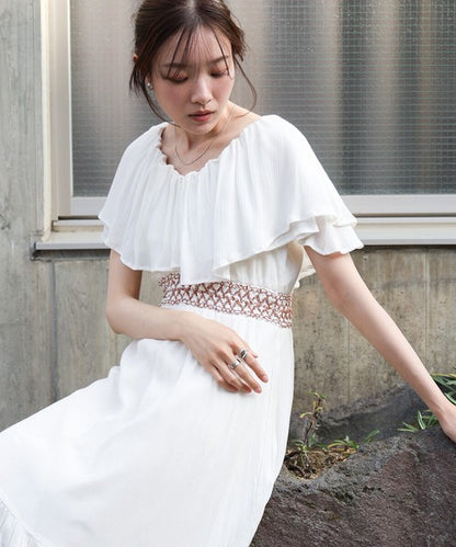 Rayon Crepe Smocking Dress◇Smooth Crepe Fabric in 100% Indian Cotton