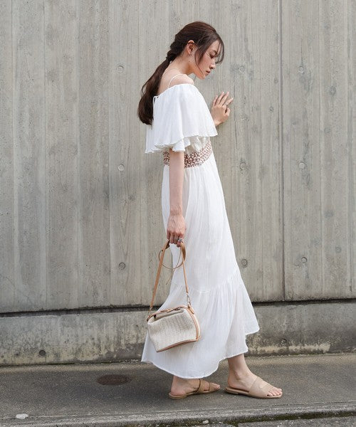 Rayon Crepe Smocking Dress◇Smooth Crepe Fabric in 100% Indian Cotton