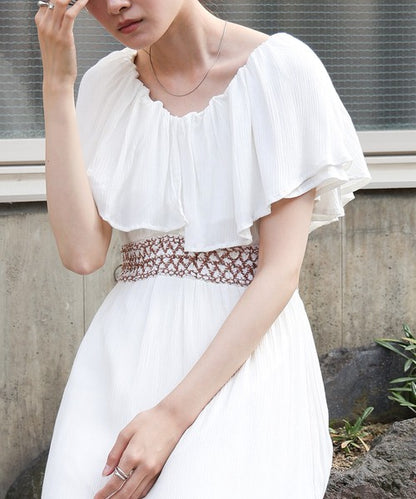 Rayon Crepe Smocking Dress◇Smooth Crepe Fabric in 100% Indian Cotton