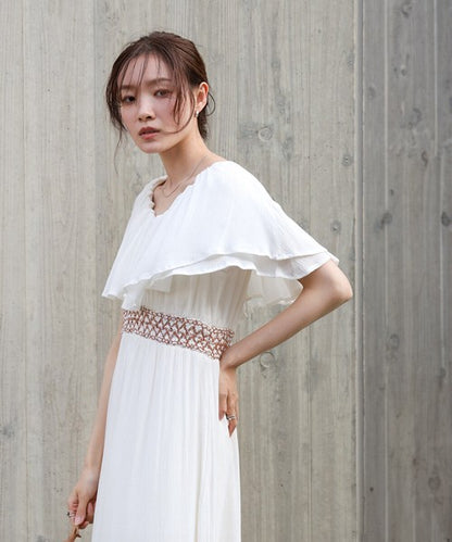 Rayon Crepe Smocking Dress◇Smooth Crepe Fabric in 100% Indian Cotton