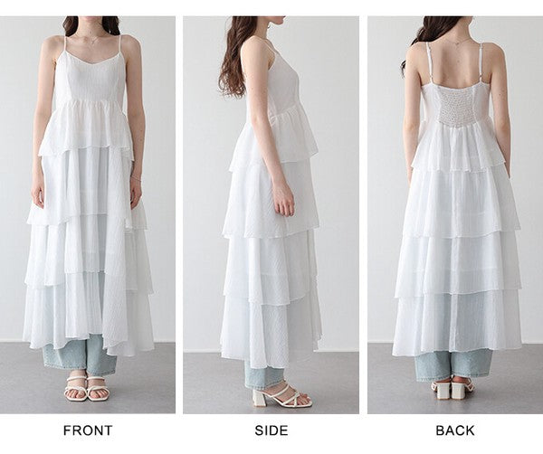 Casual Dress Ladies fashion Camisole Dress Tiered
