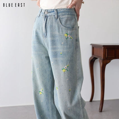 Denim Full-Length Pant Flower