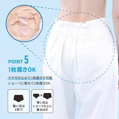 Shapewear Absorbent Mesh Short Length