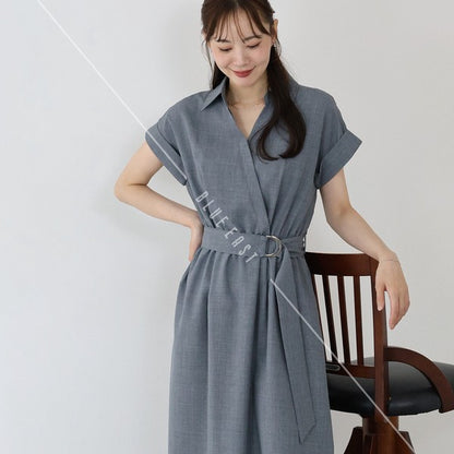 Casual Dress Shirt Dress Short Sleeve Short Length