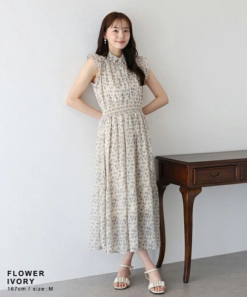 Casual Dress Ladies fashion Ruffle Dress Printed