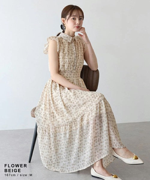 Casual Dress Ladies fashion Ruffle Dress Printed