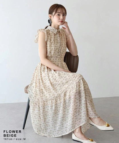 Casual Dress Ladies fashion Ruffle Dress Printed