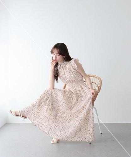Casual Dress Ladies fashion Ruffle Dress Printed